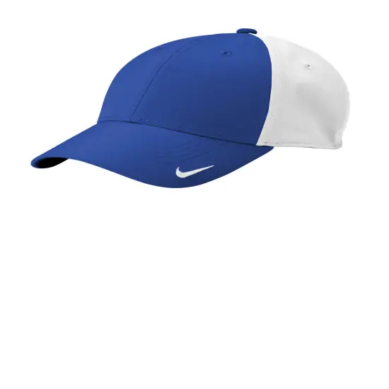 Nike&reg; Dri FIT Legacy Cap Moisture Wicking Adjustable Sports Hat with Classic Style Game Royal/ White {1}