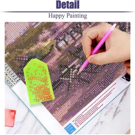 5D Large Diamond Art Painting,Eiffel Tower Diamond Art Kits for Adults,DIY Full Drill Crystal Rhinestone Arts and Crafts,Cityscape of Paris Art Painting with Diamond Home Wall Decor {5}