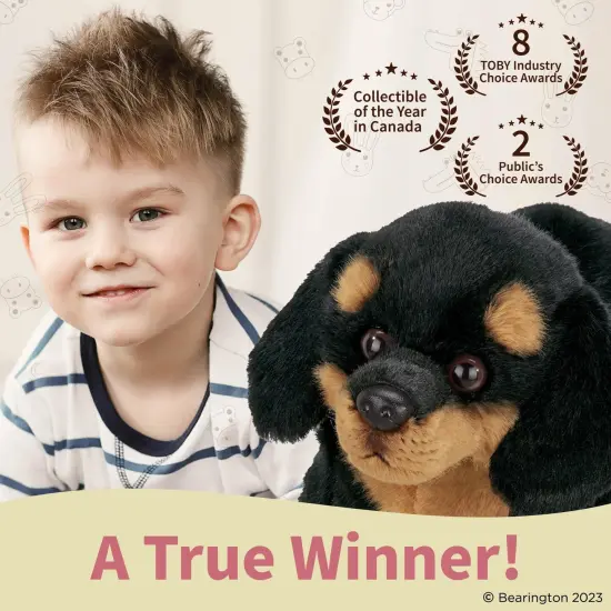 Bearington Harley The Dachshund Stuffed Animal, 13 Inch Weiner Dog Stuffed Animal, For Ages 3-14 Black {4}