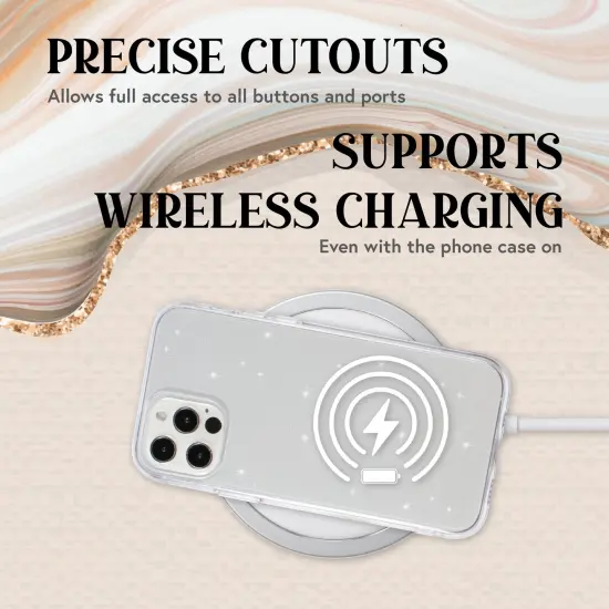 Insten Glitter Case Compatible with iPhone 12 Pro Max Case 6.7 Inch, Soft TPU Sparkle Protective Cases, Shock Absorption, Crystal Clear Bling Shinny Slim Cover for Women Girls {3}