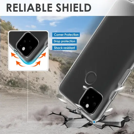 Insten Clear Case For Google Pixel 5 (2020) Soft TPU Phone Case, Ultra Slim Thin, Shock Absorption Protective Cover {3}