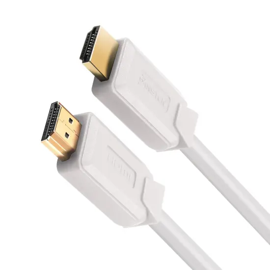 Insten - HDMI Male to Male Cable, 2.1 Version, 8K 60Hz, 48Gbps, PVC Cable, Gold Connectors, 6ft , White {1}