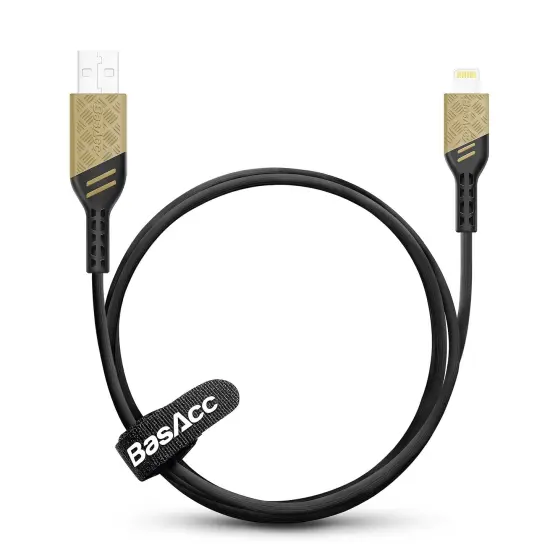 BasAcc Viper Series 3ft iPhone Charger Charging Cord Lightning Cable - MFi Certified for iPhone XS X 11 / 11 Pro / 11 Pro Max 8 7 6 6s Plus iPad Air Mini Pro iPod Touch 5th 6th Generation - Armor Sand {1}