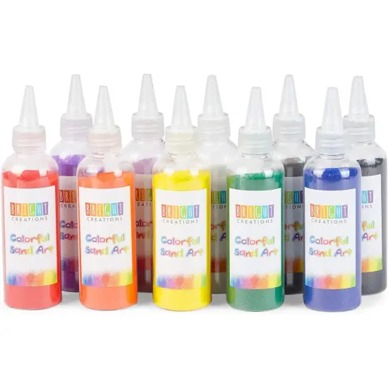 Bright Creations Colored Sand Bottles, Rainbow Colors (0.33 lb, 10 Pack) Multicolor {4}
