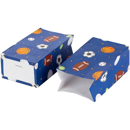 BLUE PANDA Sports Paper Party Favor Treat Bags for Kids Birthday Supplies (36 Pack) {5}