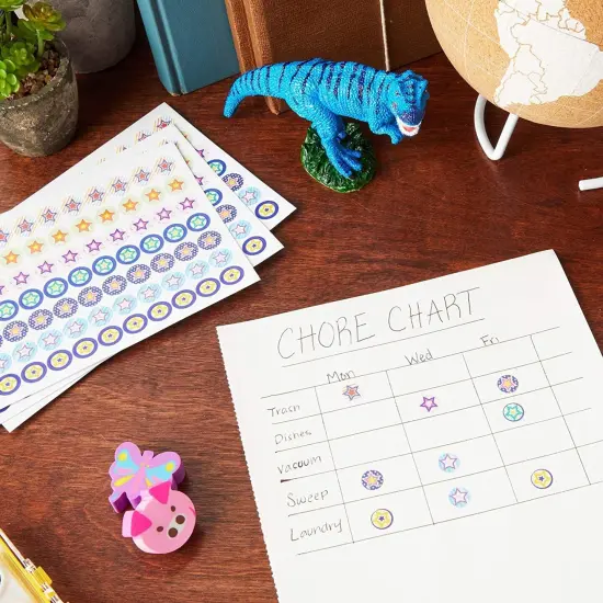 2730 Count Teacher Star Reward Stickers for kids and Students, small sticker for Behavior Chart, Classroom Supplies, 30 Sheets, Assorted Designs {4}