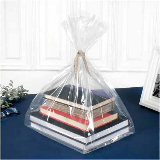 Plymor 12" x 10" x 24" (Pack of 100), 2 Mil Gusseted Plastic Bags {5}