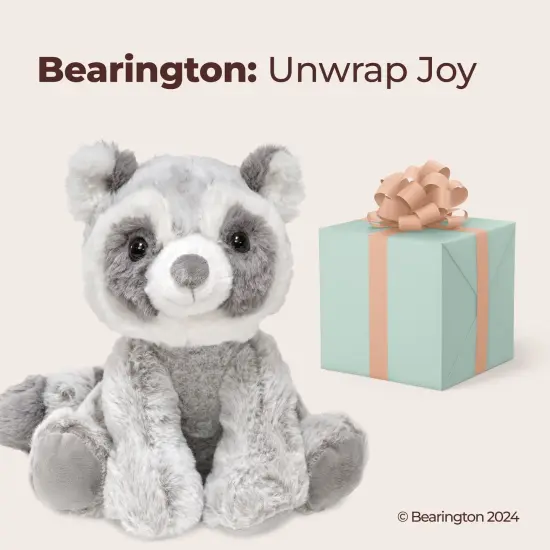 Bearington Ringo Plush Raccoon Stuffed Animal, 10.5 Inch, For Ages 1-14 Grey {5}