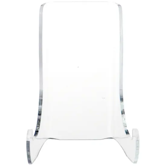 Plymor Clear Acrylic Flat Back Easel With Shallow Support Ledges, 4.5" H x 3.375" W x 2.75" D {3}