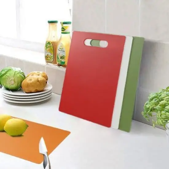 Plastic Cutting Board Set - Thin, 11.8" x 7.8", set of 4 colord {4}