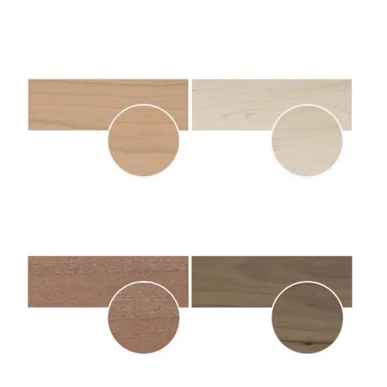 Solid Hardwood 6x19 inches, 0.13 inches, 1/8 inches, Unfinished or Finished | Basswood, Poplar, Mahogany, Walnut, Cherry, Maple, Cedar {2}