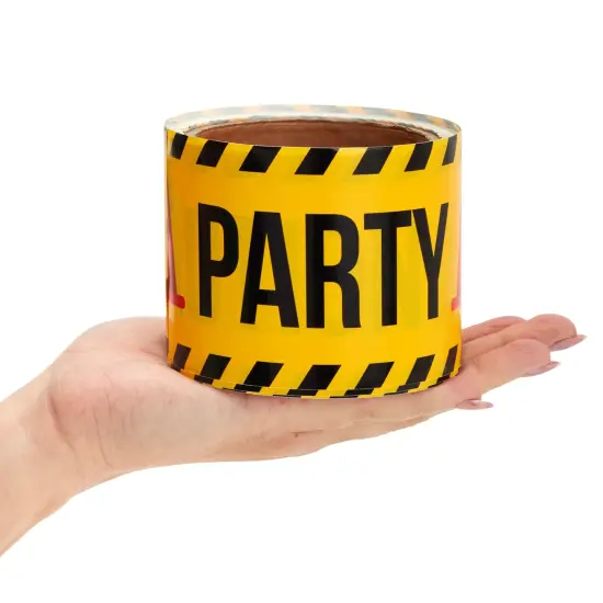 3 Pack 100 Foot Rolls Birthday Caution Tape for Construction Party Decorations (3 Inches Wide) Yellow {6}