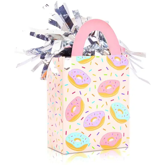 Donut Gift Bag Balloon Weights, Birthday Party Decorations (6 oz, 6 Pack) Silver {1}
