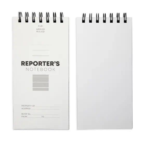 12 Pack Reporters Notebook, Spiral Note Pad for Journalist, Detective (70 Sheets/140 Pages Per Book, 4x8 In) White {3}