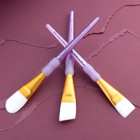 RCC 415 | Crafter's Choice™ 3pc White Taklon Large Brush Set {6}