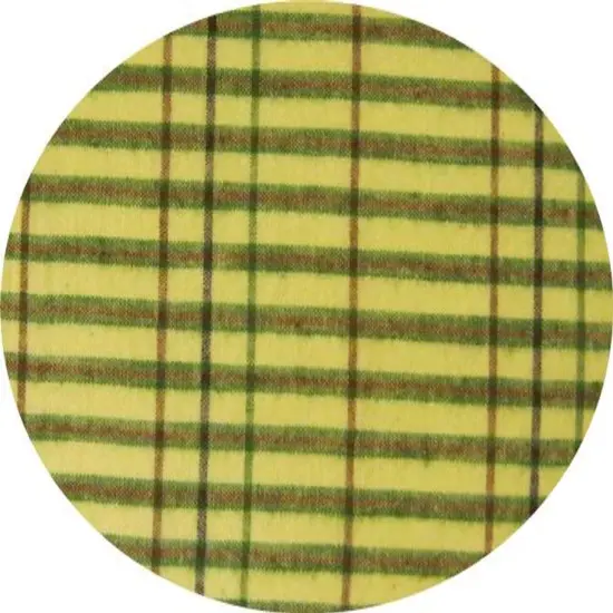 1 Yard Yarn Dyed Cotton Lime, Green & Brown Apparel Fabric Brushed or Flat 40/42" Wide {1}
