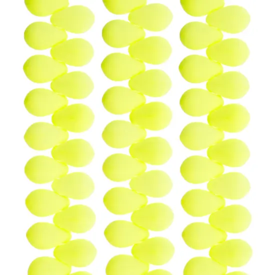 John Bead 114pcs 6x9mm Czech Glass White Alabaster Velvet Drop Bead Strands Soft Yellow {2}