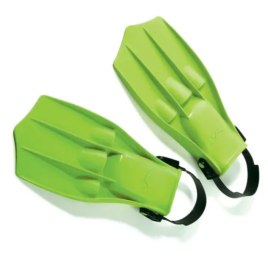 Swim Central Florescent Green Dolphin Recreational Children's Swim Fins, Size 5-7 {3}