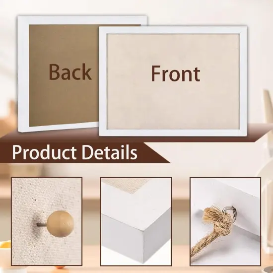 Cork Boards for Walls, 16 X 11 in Wall Mounted Photo Board(Black) {3}