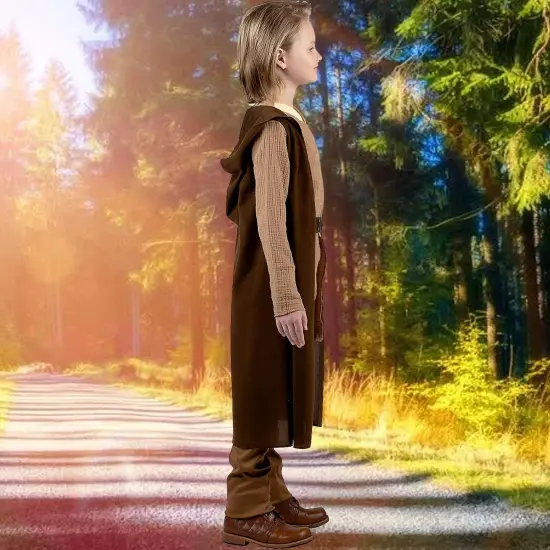 Kids Obi-Wan Kenobi Qualux Costume, Star Wars Jedi Robe Outfit {4}