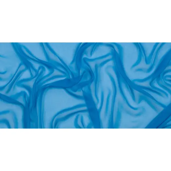 1 Yard Sheer Silk Chiffon Fabric Lightweight Flowing Directoire Blue 54 inch Width {4}