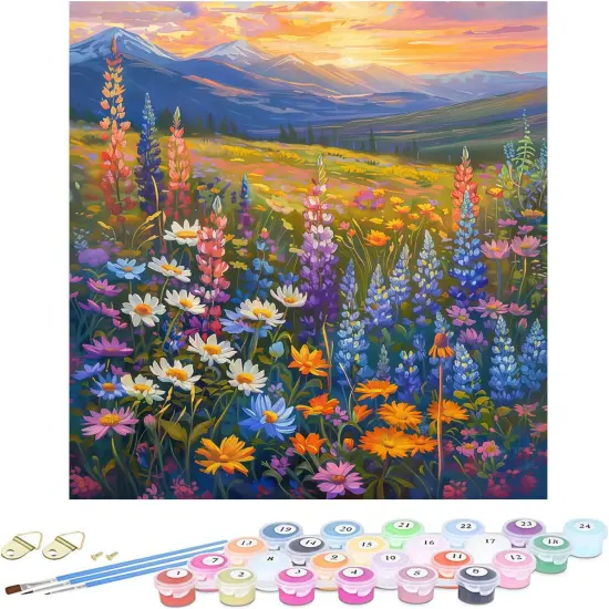 Blooming Wildflowers Paint by Numbers Kit - 16 X 20 Inches {1}