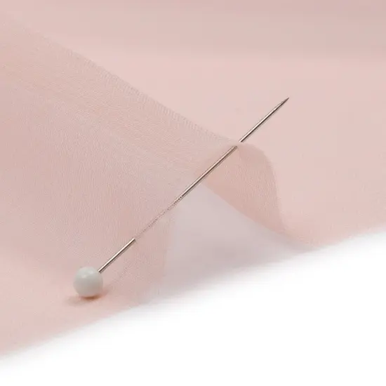 1 Yard Soft Draped Silk Chiffon Fabric Elegant Veiled Rose 54 inch Width {2}