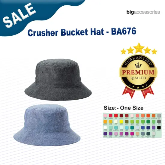Big Accessories&reg; Crusher Bucket Hat BLUE CHAMBRAY {2}