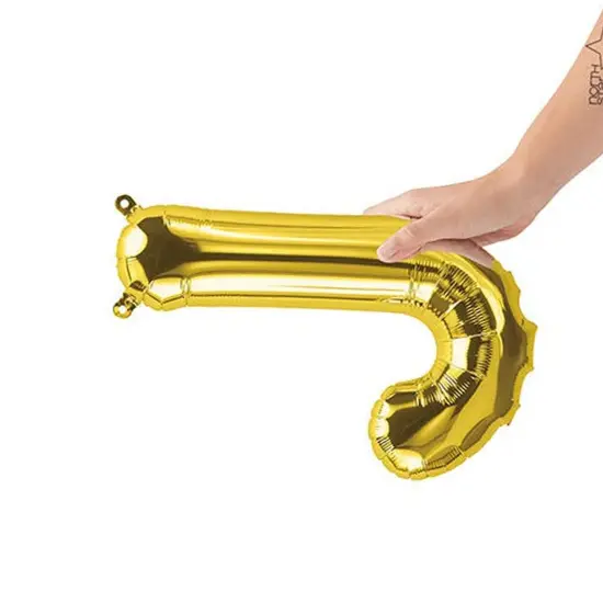 NorthStar&reg; 16" Gold Letter J Balloon Air Fill Only {3}