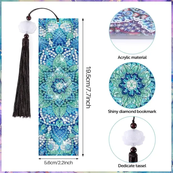 8 Pieces Christian Bible Verse Diamond Painting Bookmarks for Beginners {3}