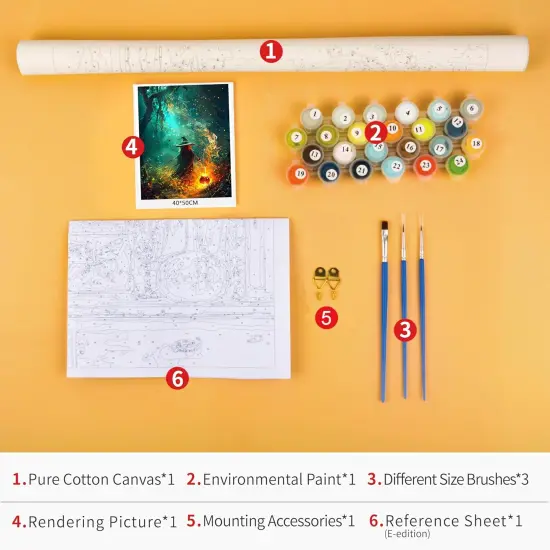 Magical Paint by Numbers Kit - 16x20 Inch {2}