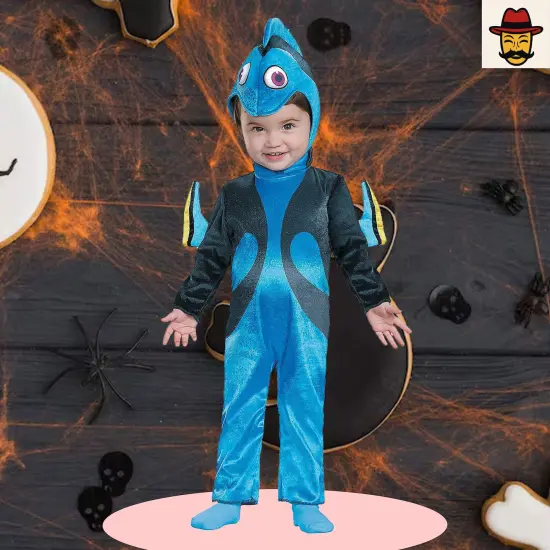 Infant Dory Costume with Fins Tail and Headpiece for Halloween {4}