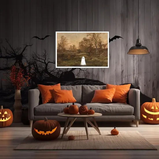 Halloween Canvas Wall Art - 12x16 Inches (Unframed) {2}