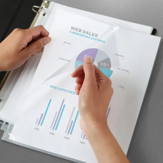 Avery Clear Quick Load Sheet Protectors, Non-Glare, Top & Side Load, 50 Document Protectors (73803) {2}