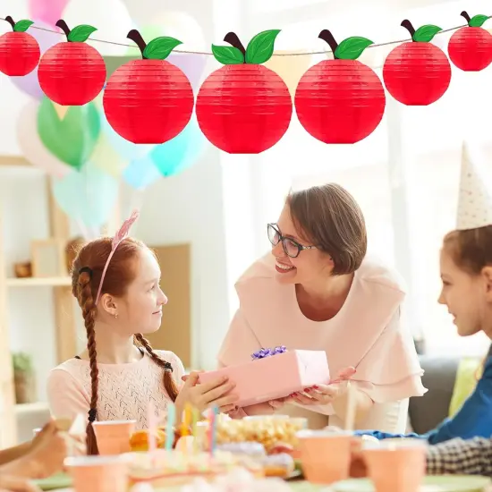 15Pcs Classroom Decor Red Apple-Shaped Paper Lantern {5}