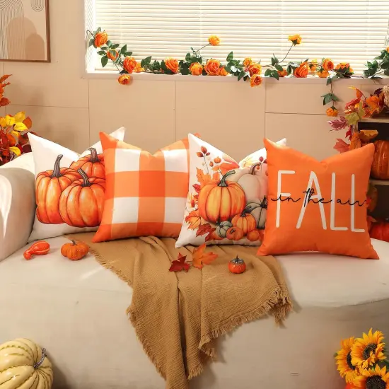 4 Packs Double Sided Throw Pillow Covers, {6}