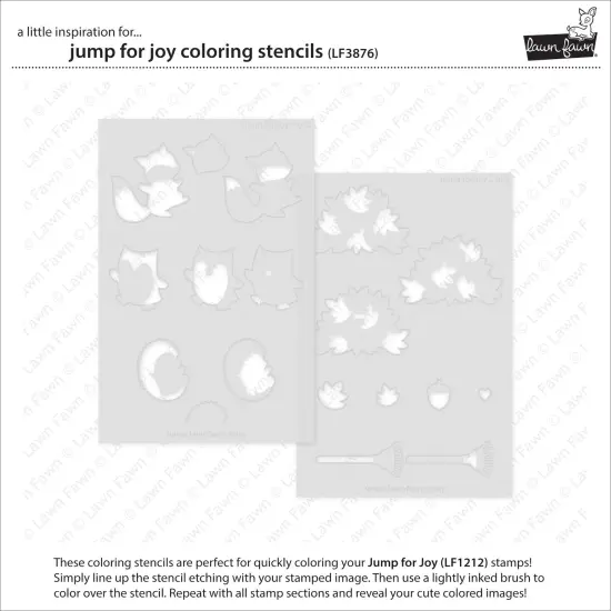 Lawn Clippings Coloring Stencil-Jump for Joy {3}