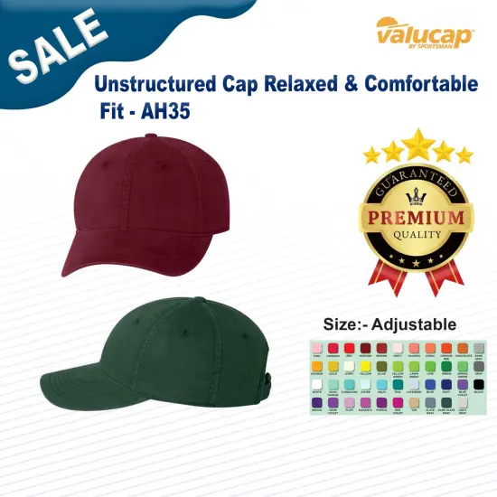 Valucap&reg; Unstructured Cap Relaxed & Comfortable Fit Royal Blue {3}