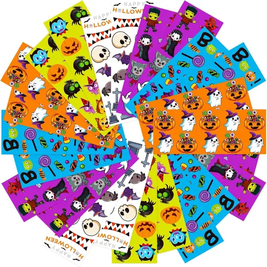 50-Sheet Halloween Stickers - 660pcs {1}