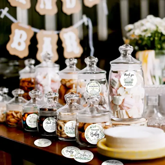 90 Little Pumpkin Baby Shower Thank You Stickers {3}