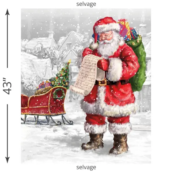 Santa's List Panel (pd16550-panel) | More Christmas Wishes | Riley Blake Designs | Riley Blake {1}