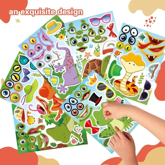 24 PCS Make-a-Face Sticker - Reptile Animal Stickers {5}