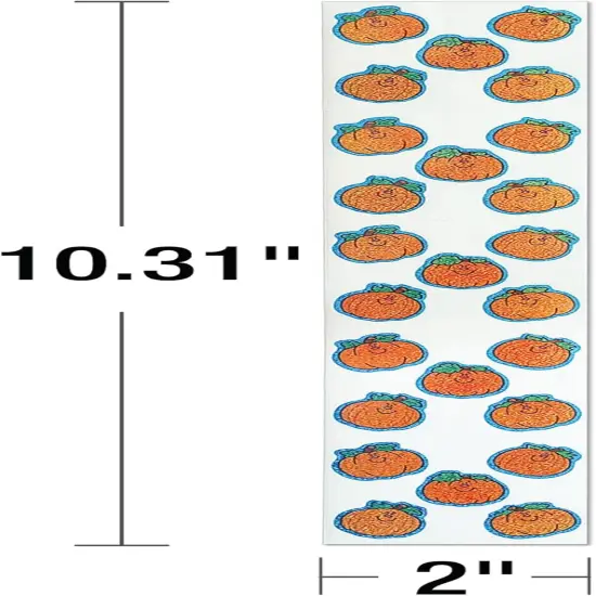 75 Pumpkin Glitter Stickers {3}