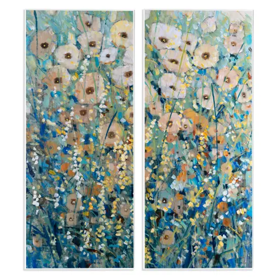 Stupell Industries Sunny Field of Flowers 2pc Wall Plaque Set By Tim OToole {1}