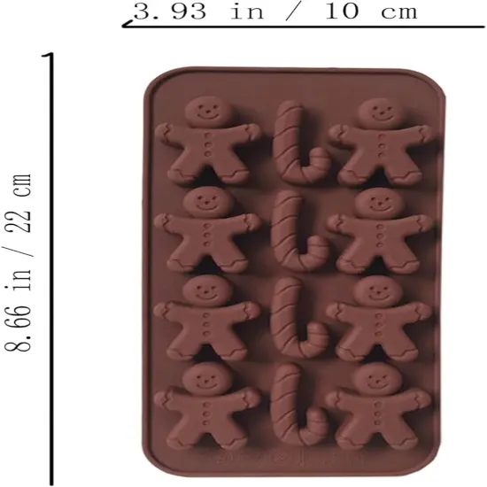 Candy Cane & Gingerbread Silicone Mold Flexible Candy {3}