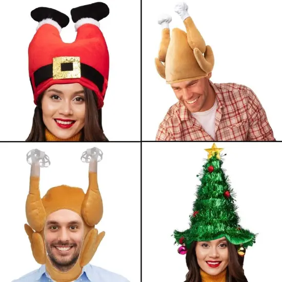 Simply Genius Christmas Tree Hat (1 Pack): Humorous 18&rdquo; Decorated Christmas Tree Hat, Festive Holiday Decor {6}