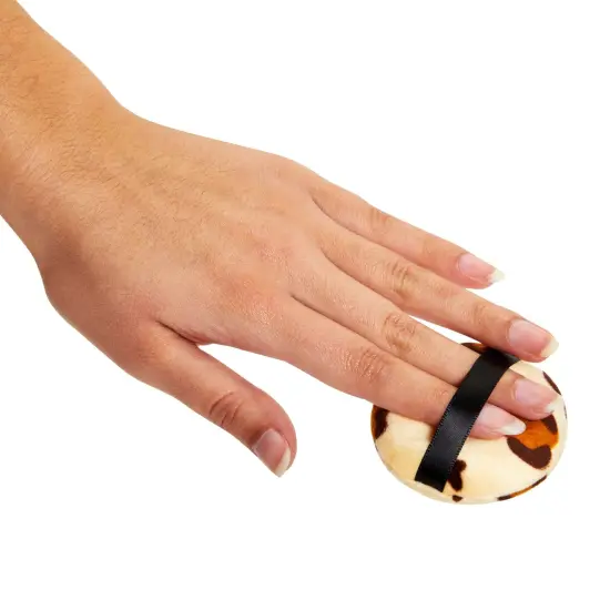 24 Pack Leopard Print Makeup Powder Puffs for Loose and Pressed Powder, Extra Large, Large, Small (3 Sizes) Brown {5}