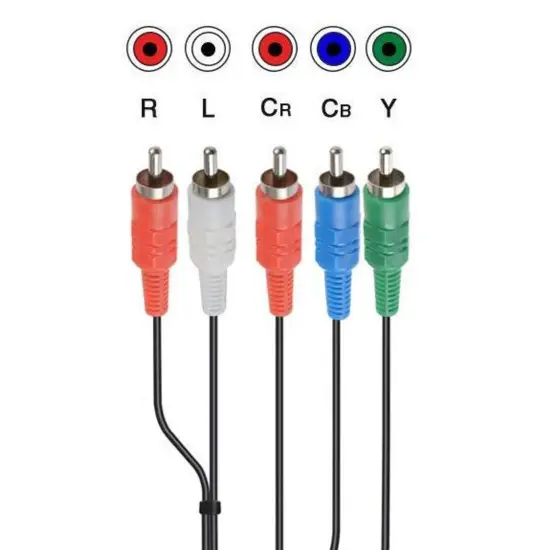 Multi Out Component AV Cable for Sony PS3 PS2 Console, Video Cord for Playstation 3 Slim HDTV Input Black {3}