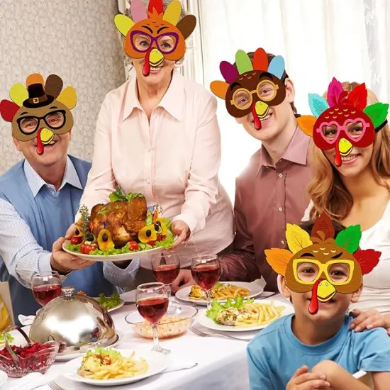 16PCS Thanksgiving Crafts for Kids - Turkey Masks {2}