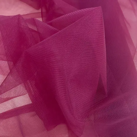 1 Yard 2-Way Stretch Nylon Net Mesh Fabric, 60" Width Lightweight Sheer Mesh for Gowns, Dancewear & Costumes Wine {1}
